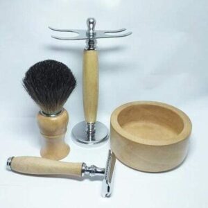 Professional Shaving kit with Wooden Bowl