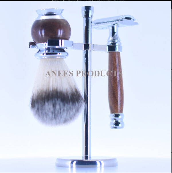 Professional Stainless Steel Chrome Finished Shaving Brush & Safety Razor Stand