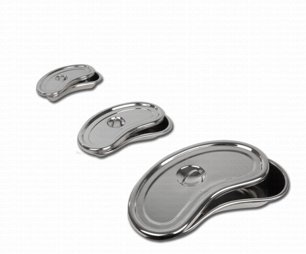 2 Pcs Stainless Steel Kidney Tray Small Instrument Tray Metal