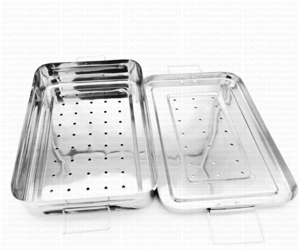 Sterilization Stainless Steel Box Perforated With Locking System